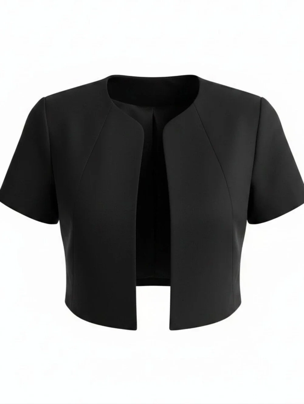 TAHARI ARTHUR S. LEVINE | Suzana Cropped Black Open Front Bolero Jacket NWT | 8